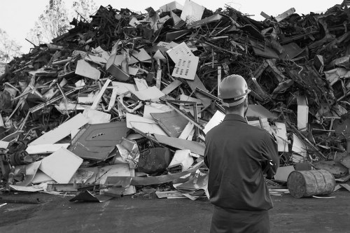 Professional rubbish removal team at work in South East London